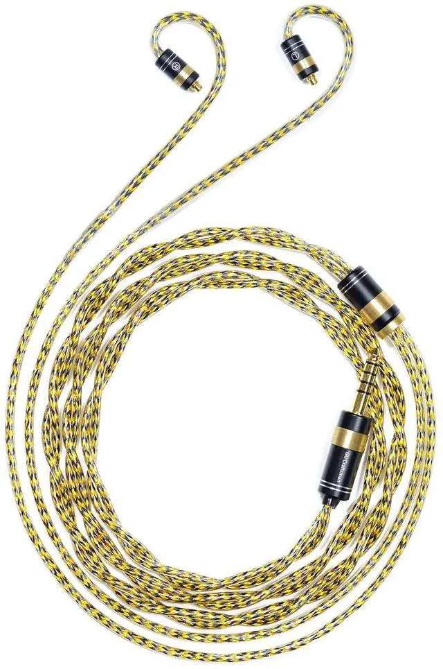 Main image of MMCX 6N Silver-Plated OFC with Metal Shield IEM Cable, in-Ear Monitor Earphone Cable for SHURE SE846 SE535 SE425 SE215 AONIC Beyerdynamic DT 70/71/72/73 IE FiiO FH19 FH5s FH7S FD3 PRO FA9 (2.5mm Plug)