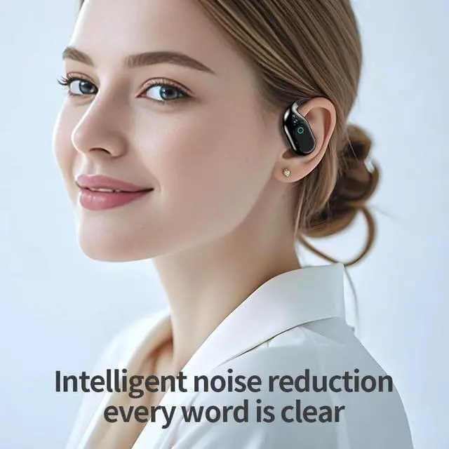 Alt view image 4 of 7 - Micool Open-Ear Headphones Bluetooth 5.4 with LCD Touch Screen, Wireless Earbuds with 120-Day Standby, Sports Headset Noise Reduction & 13mm Drivers for Immersive Sound