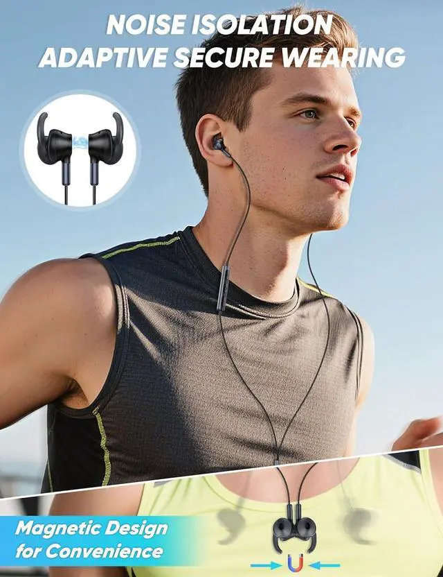 Alt view image 4 of 7 - Wired Earbuds USB Type C Earphone Secure Wingtip Noise Canceling in-Ear Headphone with Mic Wireless Earbuds Open Ear Clip On Bluetooth Headset Bass Stereo Over Ear Arc LED Cordless Sports Earphone