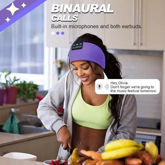 Alt view image 2 of 7 - LC-dolida Sleep Headphones Bluetooth 5.4,Wireless Bluetooth Sleep Mask