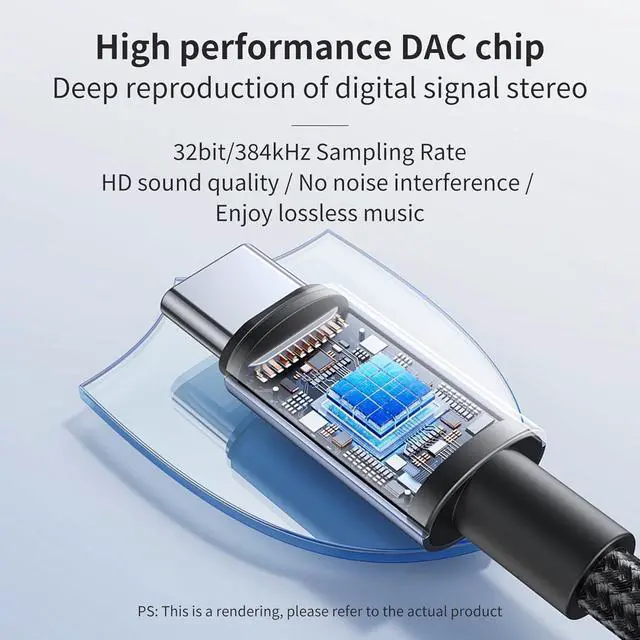 Alt view image 6 of 7 - Kinboofi USB c to 3.5mm Audio Adapter and ka as10 IEM Headphones