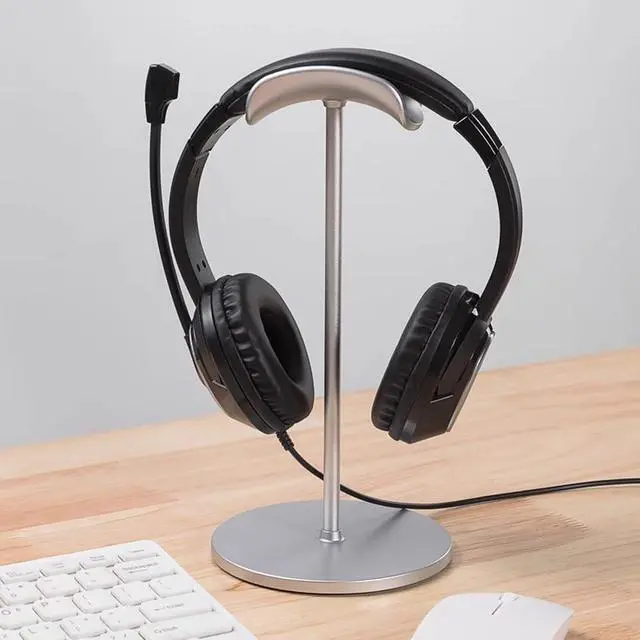 Alt view image 3 of 7 - Headphone Stand Earphone Stand with Aluminum Alloy Supporting Bar for All Headphones Size(Red)