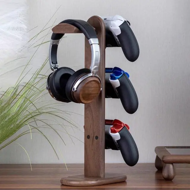 Alt view image 4 of 7 - Headphone Stand, Universal Headset Holder Hanger Mount Aluminum with Protective Silicone Pad, Gaming Headset Accessories(Black)