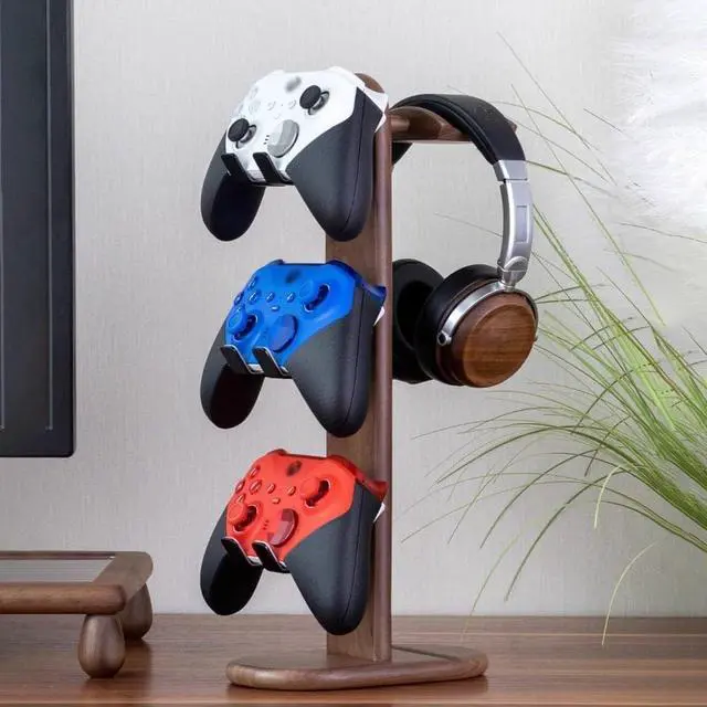 Alt view image 3 of 7 - Headphone Stand, Universal Headset Holder Hanger Mount Aluminum with Protective Silicone Pad, Gaming Headset Accessories(Black)