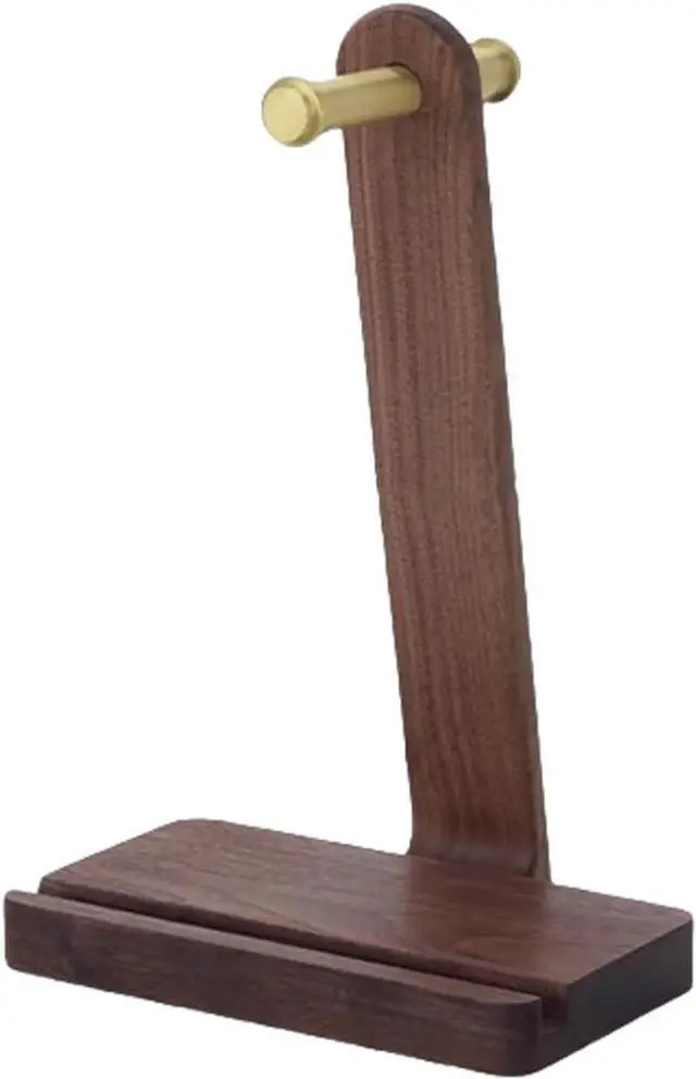 Main image of Headphone Stand, Gaming Headphone Stand, Solid Wood Headset Stand for Desk, Heavy Duty Headphone Holder Desk Headphone Stand