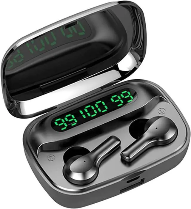 Alt view image 2 of 6 - Wireless Earbuds Wireless Headphones with Microphone IPX7 Waterproof Bluetooth Headphones with Charging case Long Playtime Wireless Earphones Bluetooth Earbuds