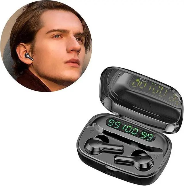 Alt view image 4 of 6 - Wireless Earbuds Wireless Headphones with Microphone IPX7 Waterproof Bluetooth Headphones with Charging case Long Playtime Wireless Earphones Bluetooth Earbuds