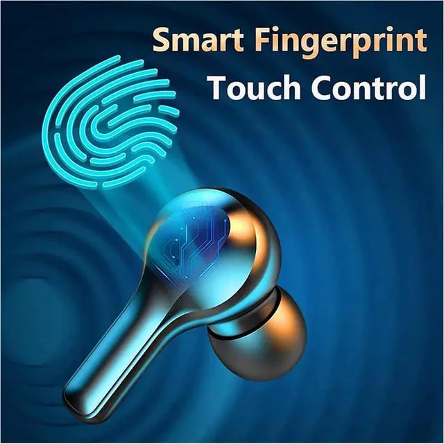 Alt view image 5 of 6 - Wireless Earbuds Wireless Headphones with Microphone IPX7 Waterproof Bluetooth Headphones with Charging case Long Playtime Wireless Earphones Bluetooth Earbuds