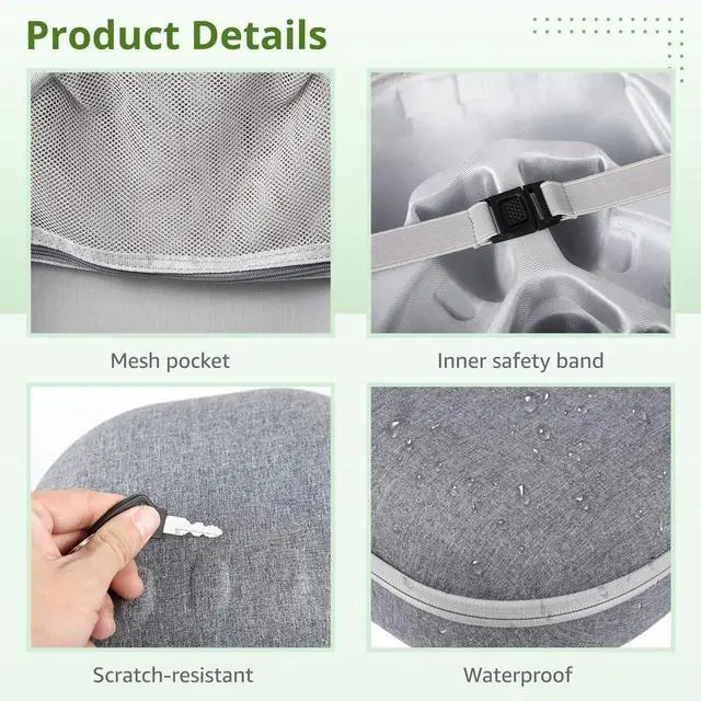 Alt view image 6 of 7 - Protective Vr Headset Case For 3, Portable Travel Storage For Meta Vr3 Headset & Controllers