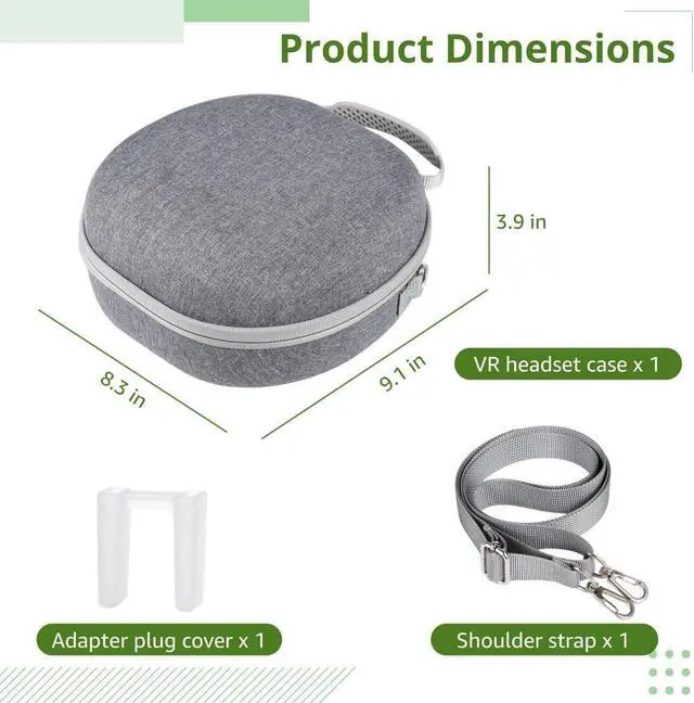 Alt view image 7 of 7 - Protective Vr Headset Case For 3, Portable Travel Storage For Meta Vr3 Headset & Controllers