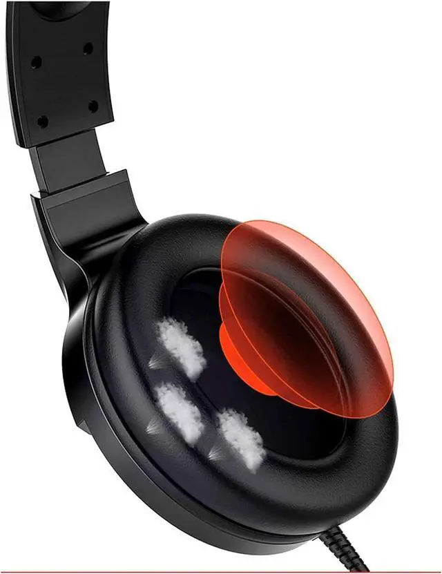 Alt view image 5 of 6 - Gaming Het for PS4 Hets with Mic Stereo Surround Sound with Noise Cancelling Mic with Mute Volume Control Lightweight Cool RGB Headphones for PC