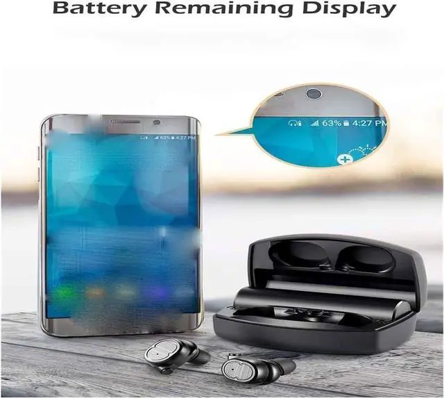 Alt view image 3 of 5 - Bluetooth Sports Headphones V5.0 Wireless Earbuds Deep Bass Earphones 5 Hours Playtime Waterproof Het with Charging Case Built-in Mic for Running/Workout/Gym