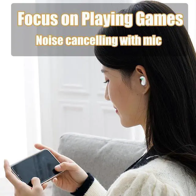 Alt view image 3 of 7 - Headphones,Wireless Earbuds for Sleeping Suitable for Games Sports Work Bluetooth 5.2 with Charging Box,Sleeping Headphones for Side Sleepers,Invisible Earbuds(White)