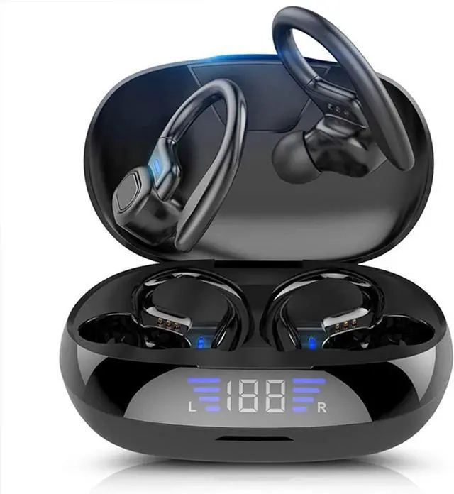 Main image of Wireless Earbuds, Bluetooth Ear Hook Headphones IPX6 Waterproof Sweatproof Headphones HiFi Stereo Bluetooth Earphones Earbuds, in-Ear Headset with Charging Case