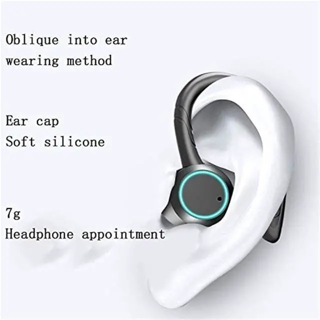 Alt view image 3 of 7 - Bluetooth Headset for Cell Phones with Microphone Noise Cancelling, with Charging Case,Power Display,Bluetooth Earpiece for Business,Office,Drving