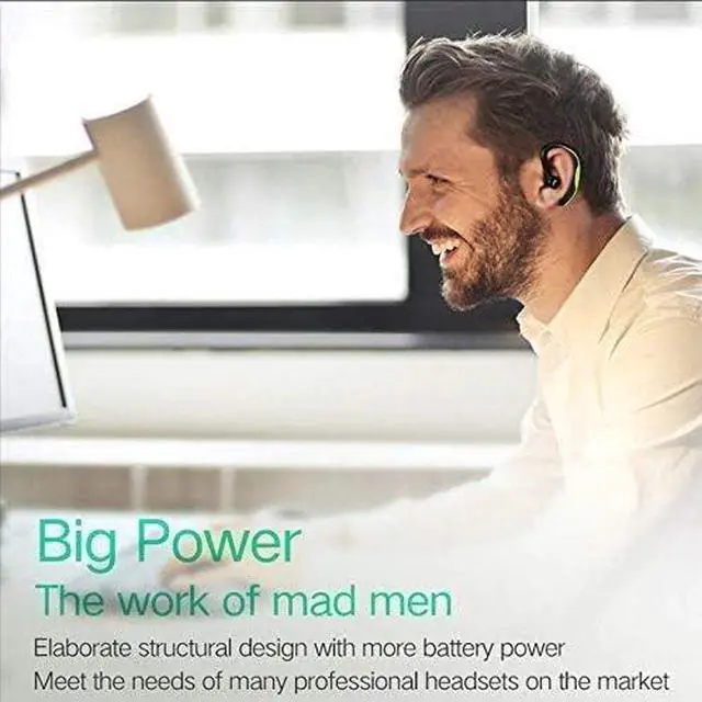 Alt view image 3 of 6 - Bluetooth Earpiece for Cell Phones, V5.0 Wireless Bluetooth Headset with Noise Cancelling Mic 18 Hours Talking, Noise Canceling for Driving/Business/Office