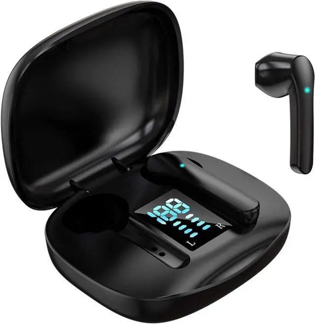 Main image of Wireless Earbuds, Bluetooth 5.0 Noise Reduction HD Stereo in- Ear Headsets, Waterproof Touch Control Earphones with 500MAH Charging Case for Work Home Office(Black)