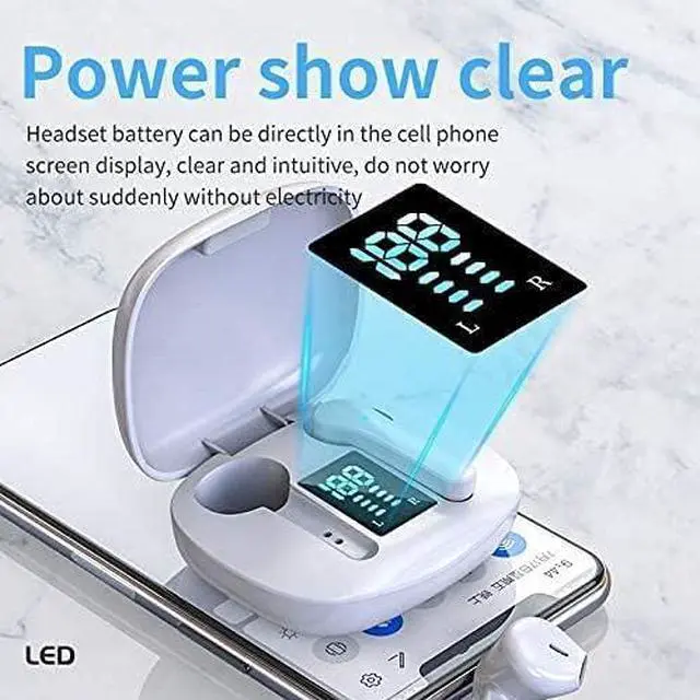 Alt view image 4 of 7 - Wireless Earbuds, Bluetooth 5.0 Noise Reduction HD Stereo in- Ear Headsets, Waterproof Touch Control Earphones with 500MAH Charging Case for Work Home Office(Black)