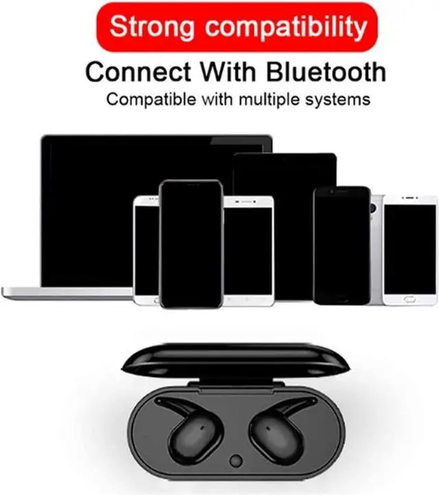 Alt view image 6 of 6 - Bluetooth 5.0 Wireless Earbuds with Wireless Charging Case IPX8 Waterproof TWS Stereo Headphones in Ear Built in Mic Headset Premium Sound with Deep Bass for Sport