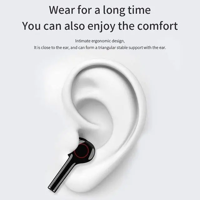 Alt view image 5 of 7 - True Wireless Earbuds, HiFi Bluetooth Headphones Stereo Sound Earphones, Wireless Charging Case, Dual Bluetooth 5.0 Headset with Built-in Mic for Sports