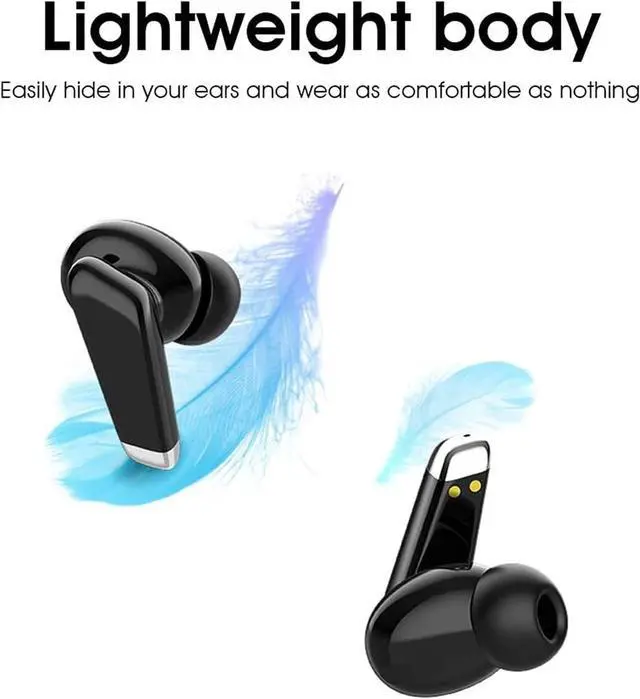 Alt view image 3 of 7 - Wireless Earbuds Bluetooth Headphones Premium Fidelity Sound Quality Wireless Charging Case Digital LED Intelligence Display IPX8 Waterproof Earphones Built-in Mic Headset for Sport