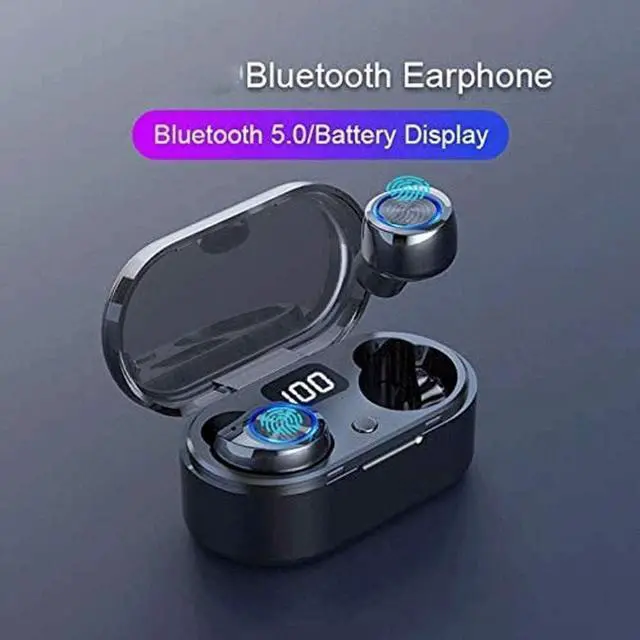 Alt view image 2 of 7 - Bluetooth Headphones Touch Control with Wireless Charging Case Waterproof Stereo Earphones in-Ear Built-in Mic Headset Premium Deep Bass for Sport