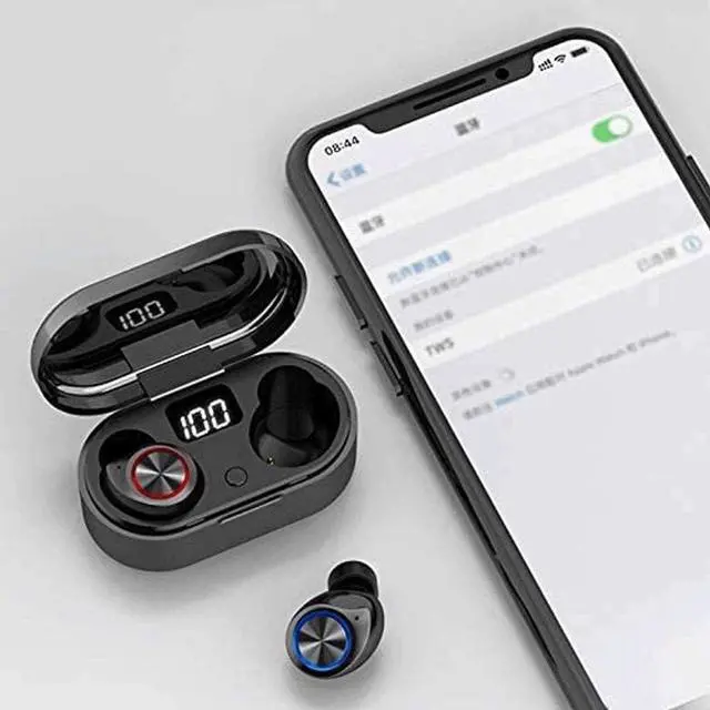 Alt view image 4 of 7 - Bluetooth Headphones Touch Control with Wireless Charging Case Waterproof Stereo Earphones in-Ear Built-in Mic Headset Premium Deep Bass for Sport