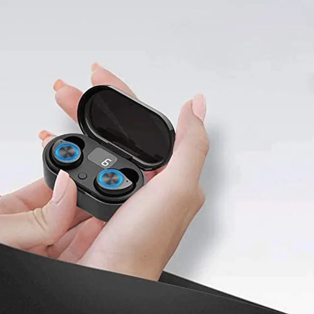 Alt view image 5 of 7 - Bluetooth Headphones Touch Control with Wireless Charging Case Waterproof Stereo Earphones in-Ear Built-in Mic Headset Premium Deep Bass for Sport