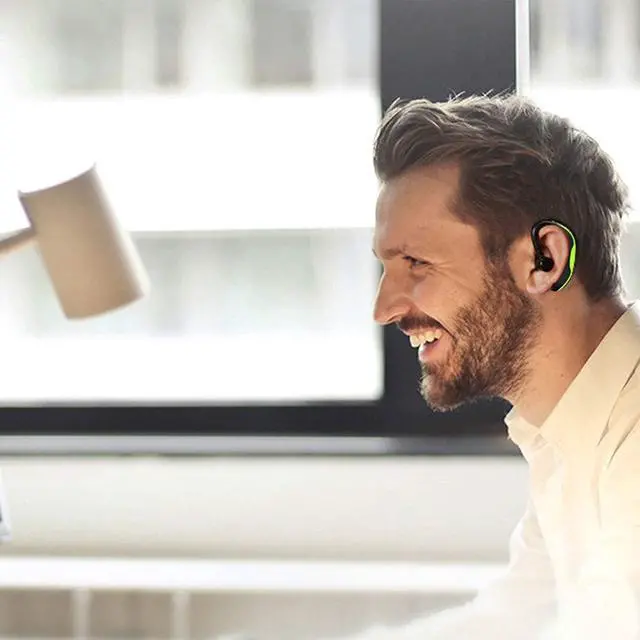 Alt view image 2 of 7 - Wireless Earbuds Bluetooth Headphones, Ear-Hook Headphones, Wireless Earbuds Subwoofer Earphones Noise Cancelling Lightweight Sweatproof for Gym/Running/Workout in-Ear Headsets(Green)