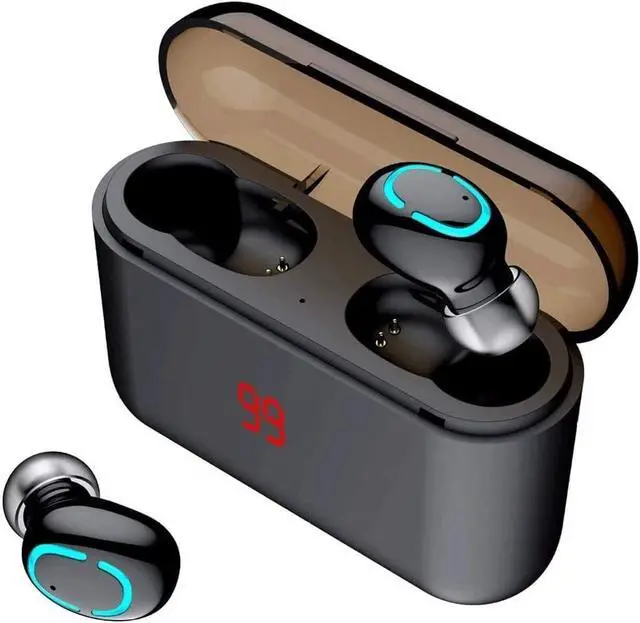 Alt view image 3 of 6 - Bluetooth Headphones Touch Control with Wireless Charging Case Waterproof Stereo Earphones in-Ear Built-in Mic Headset Premium Deep Bass for Sport