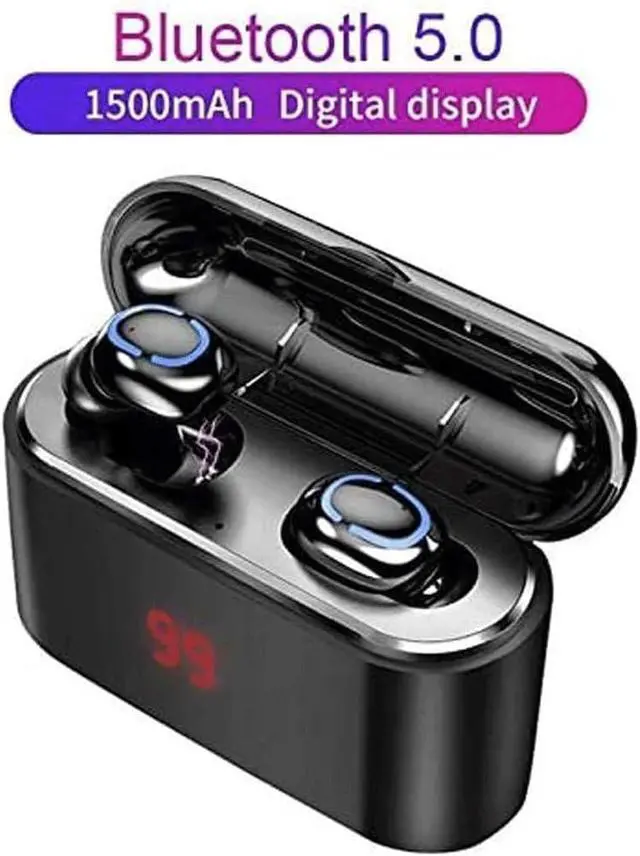 Alt view image 4 of 6 - Bluetooth Headphones Touch Control with Wireless Charging Case Waterproof Stereo Earphones in-Ear Built-in Mic Headset Premium Deep Bass for Sport