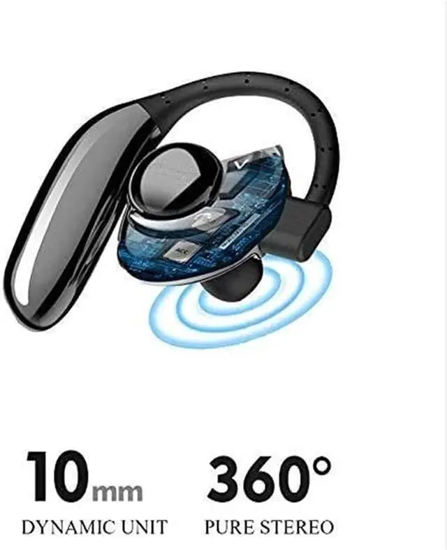 Alt view image 2 of 7 - Wireless Earbuds Phones, Bluetooth 5.0 in-Ear Headphones with Extra Bass, Built-in Mic, Touch Control, USB Charging Case, 24hr Battery Earphones, Waterproof for Sport
