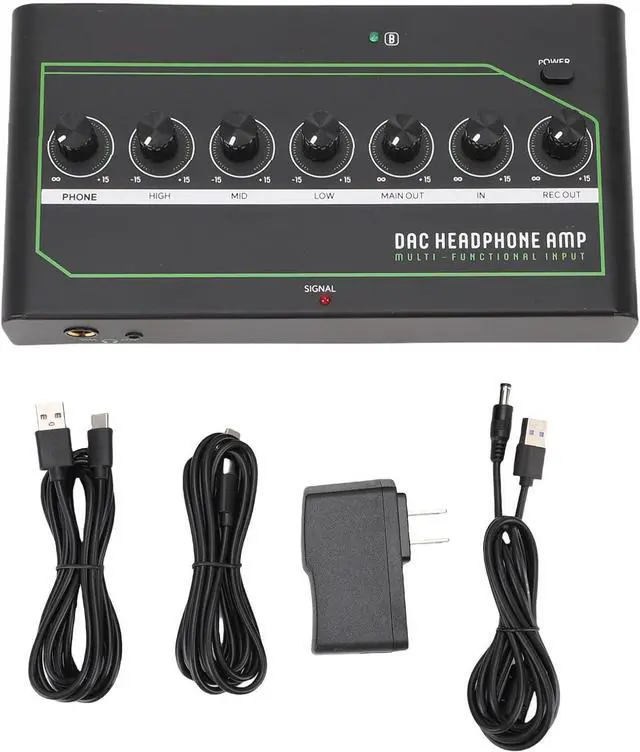 Main image of Desktop Headphone Amp,DAC Headphone Amplifier with Treble Mid Bass Knobs 3EQ Type C 3.5mm Stereo Optical Coaxial BT Input for Gaming PC Computer Home Audio System (US Plug)