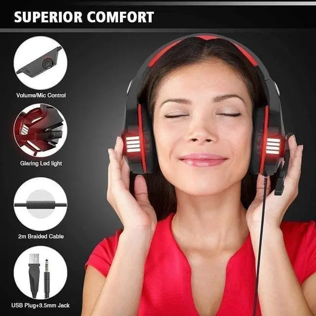 Alt view image 3 of 7 - Gaming Headset Headphonewith Microphone for PC