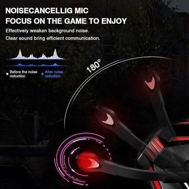 Alt view image 5 of 7 - Gaming Headset Headphonewith Microphone for PC