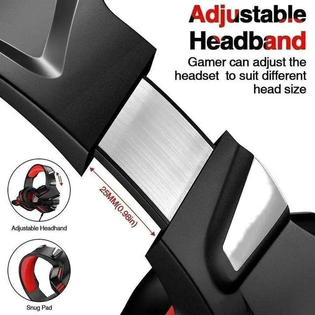 Alt view image 7 of 7 - Gaming Headset Headphonewith Microphone for PC