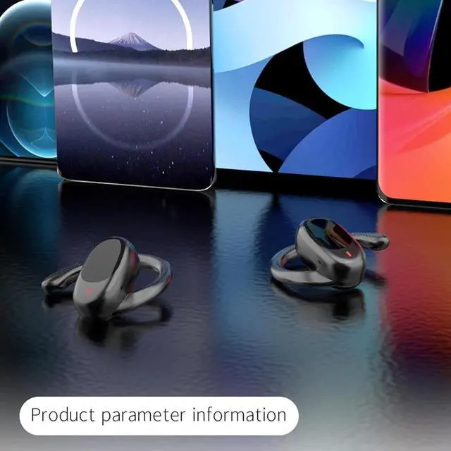 Alt view image 2 of 7 - Workout Headphones Bone Conduction,5.3 Wireless Bone Conduction Sport Headphones - Sweatproof Dual 14.4mm Dynamic Drivers, 120H Standby Time, Charging Case - for Cycling
