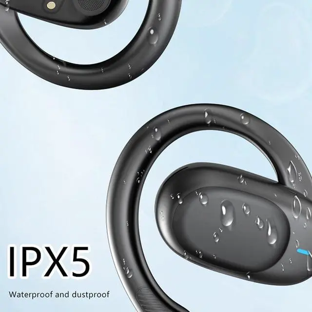 Alt view image 4 of 7 - Workout Headphones Bone Conduction,5.3 Wireless Bone Conduction Sport Headphones - Sweatproof Dual 14.4mm Dynamic Drivers, 120H Standby Time, Charging Case - for Cycling