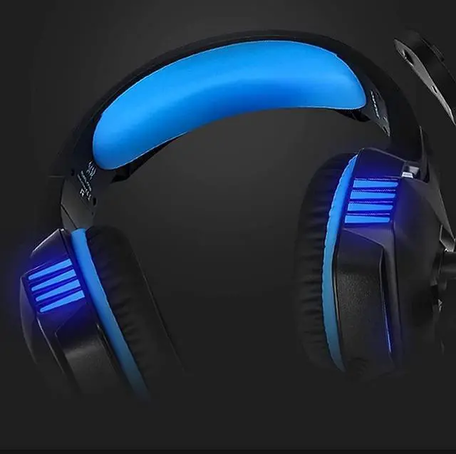 Alt view image 5 of 6 - Gaming Headset for PS4,PC,Over Ear Gaming Headphones with Noise Cancelling Mic,LED Light, Bass Surround, Soft Memory Earmuffs for Laptop