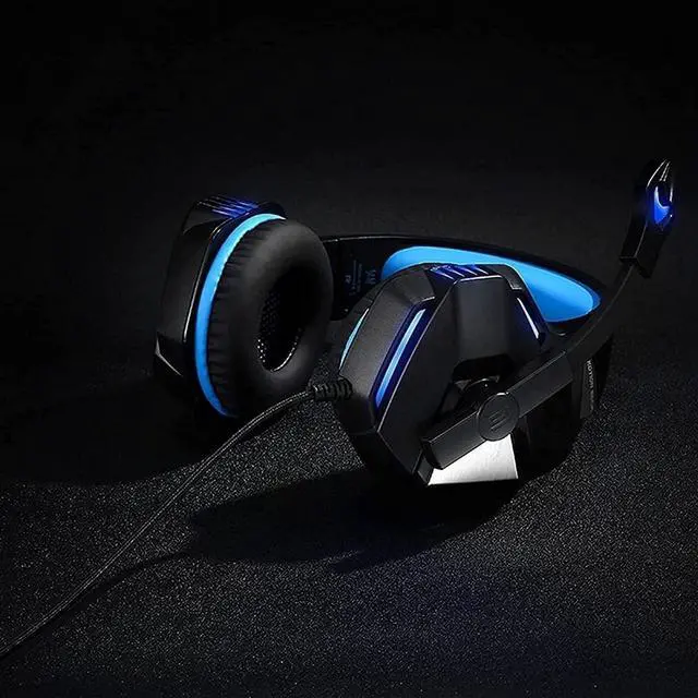 Alt view image 4 of 6 - Gaming Headset for PS4,PC,Over Ear Gaming Headphones with Noise Cancelling Mic,LED Light, Bass Surround, Soft Memory Earmuffs for Laptop