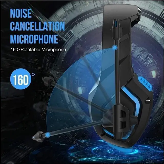 Alt view image 3 of 5 - Over-Ear Performance Gaming Headset with Active Noise Cancelling