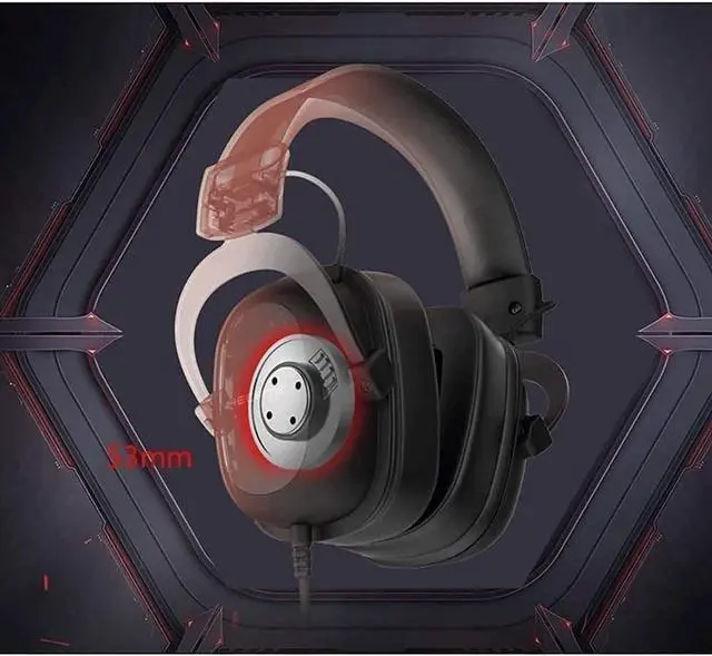 Alt view image 4 of 6 - Gaming Headset with Microphone, with 7.1 Surround Sound and Detachable Mic Soft Memory Earmuffs,360° Surround Sound Effect,Suitable for Those Who Like to Play Games