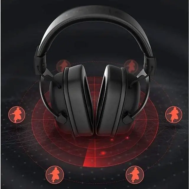 Alt view image 5 of 6 - Gaming Headset with Microphone, with 7.1 Surround Sound and Detachable Mic Soft Memory Earmuffs,360° Surround Sound Effect,Suitable for Those Who Like to Play Games