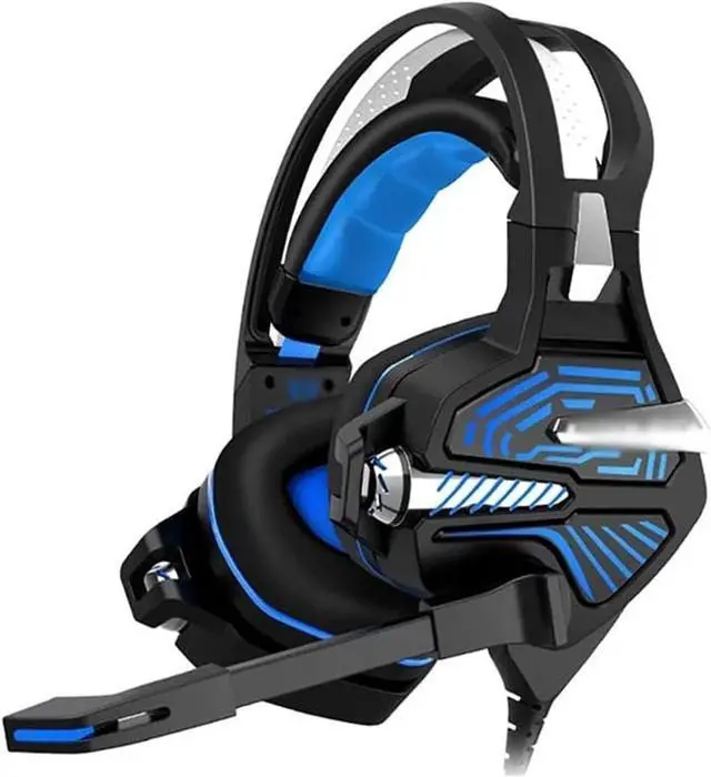 Main image of Gaming Headset for Xbox One, PS4, PC, Over Ear Gaming Headphones with Noise Cancelling Mic LED Light, Stereo Bass Surround, Soft Memory Earmuffs for Smart Phone, Laptops, Tablet