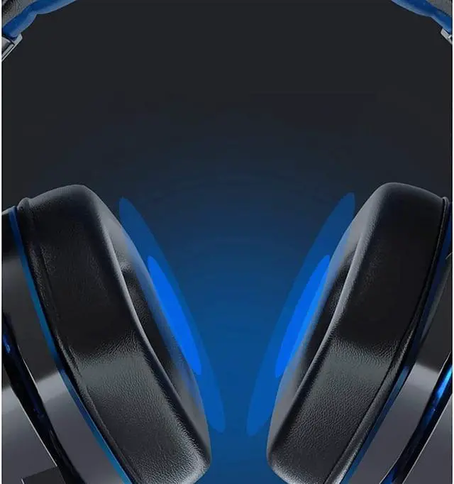 Alt view image 5 of 6 - Gaming Headset for Xbox One, PS4, PC, Over Ear Gaming Headphones with Noise Cancelling Mic LED Light, Stereo Bass Surround, Soft Memory Earmuffs for Smart Phone, Laptops, Tablet