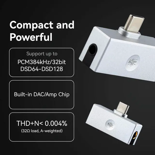 Alt view image 7 of 7 - Linsoul Tripowin Zonie IEM Cable, 2m Long Earbud Cord, 16 Core Silver Plated Earphone Cable (2Pin) Kiwi Ears Allegro Mini Portable IEM DAC, in Ear Monitor Amplifier