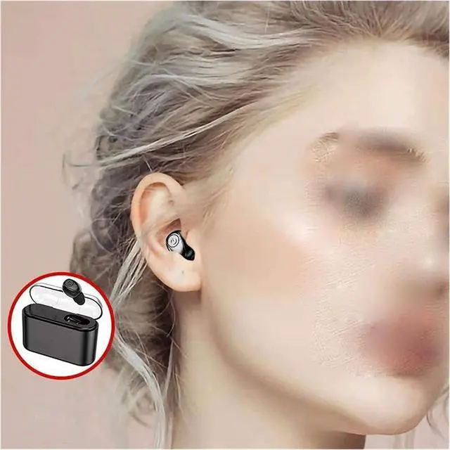 Alt view image 5 of 6 - Wireless Earbuds Bluetooth 4.2 Headphones Sports in-Ear TWS Stereo Mini Het w/Mic Extra Bass IPX5 Waterproof Low Latency Instant Pairing 8H Battery Charging Case Noise Cancelling Earphones