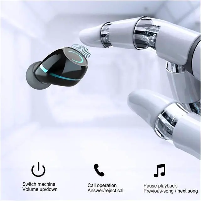 Alt view image 5 of 5 - Bluetooth Headphones True Wireless Earbuds with Charging Case IPX7 Waterproof TWS Stereo Sound Earphones Built-in Mic in-Ear Hets Deep Bass for Sport Running