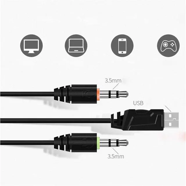 Alt view image 4 of 5 - Gaming Het with LED Light Stereo Gaming Headphones with Soft Memory Earmuffs Noise Canceling Mic for Video Game PC Games