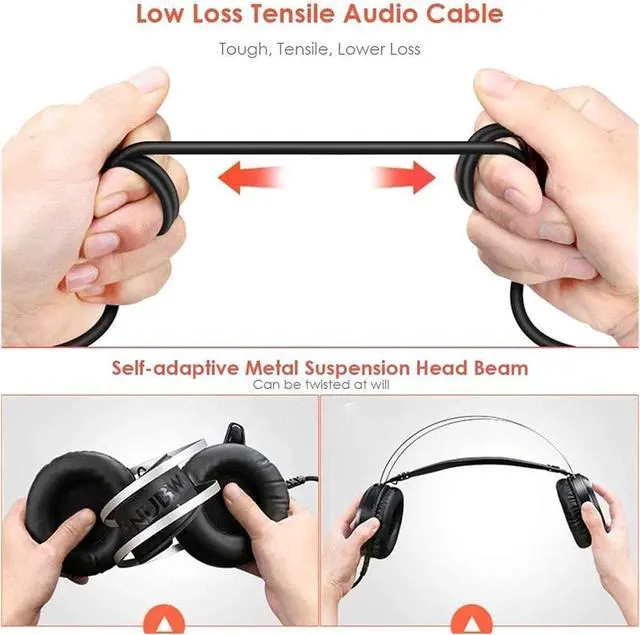 Alt view image 5 of 5 - Gaming Het with LED Light Stereo Gaming Headphones with Soft Memory Earmuffs Noise Canceling Mic for Video Game PC Games